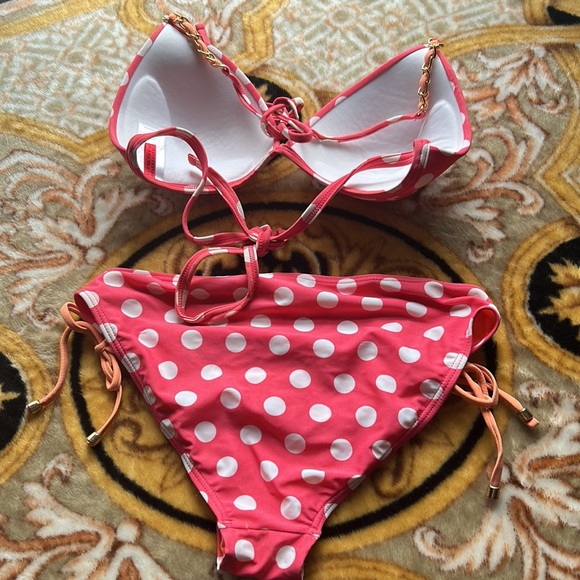 Pink Polka Dot Bikini Swimsuit - Picture 2 of 2